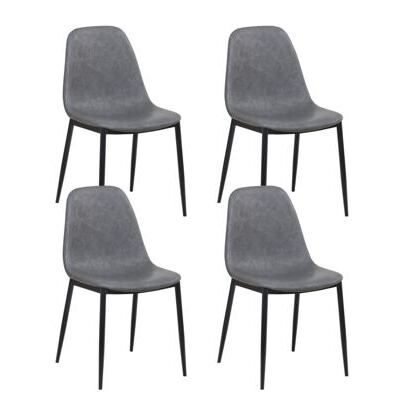 Esszimmerstuhl CHAD anthrazit 4er Set