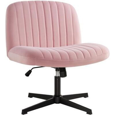 Bürostuhl ohne Armlehnen mit Wippfunktion Rosa