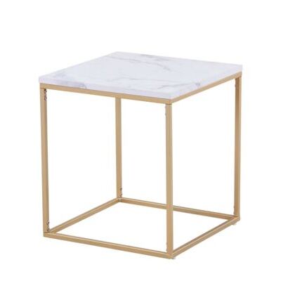 Beistelltisch TYRA weiss/gold