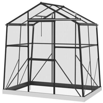 Gewächshaus Aluminium 192x192x204cm Treibhaus 3.68m²