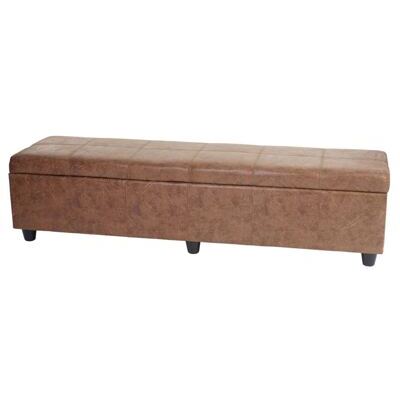 Truhe Sitzbank Bank Kriens XXL Wildleder Look