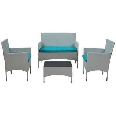 Gartenset Rattan MALIA weiss