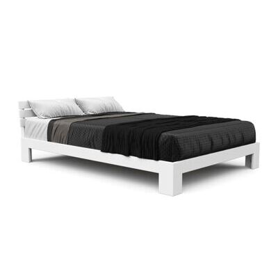 Bett Massivholz JAYDEN 140 x 200 cm weiss