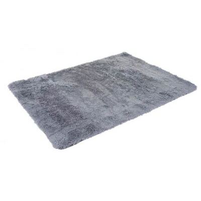 Teppich Shaggy Hochflor flauschig 160x120cm ~ grau