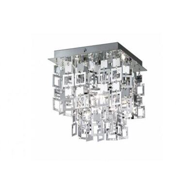 RealityTrio Deckenleuchte Deckenlampe N9 ~ chrom, 24x24cm