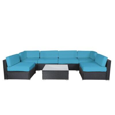 Kissenbezüge Rattanlounge Sydney türkis