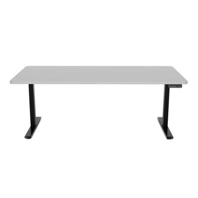 Stehpult elektrisch grau/schwarz 180 x 90 cm