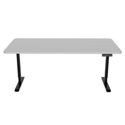 Stehpult elektrisch grau/schwarz 160 x 80 cm