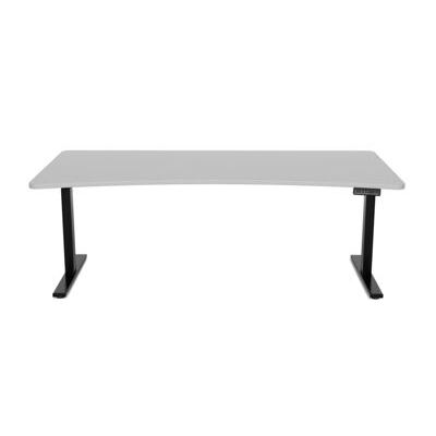 Stehpult elektrisch grau/schwarz 200 x 92 cm