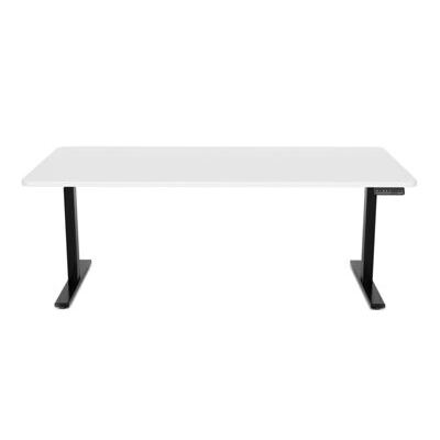 Stehpult elektrisch weiss/schwarz 180 x 90 cm