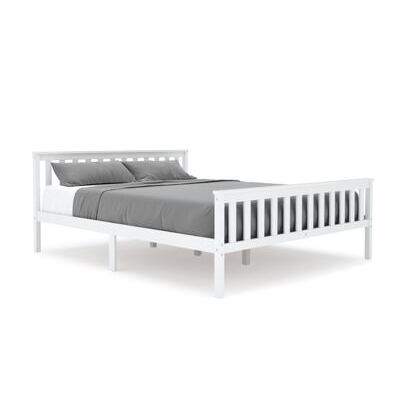 Bett Massivholz EMILY 160 x 200 cm weiss