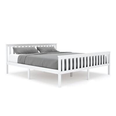 Bett Massivholz EMILY 180 x 200 cm weiss