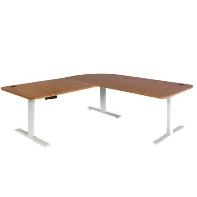 Tischplatte für Eck-Schreibtisch Schreibtischplatte 90° braun-Struktur
