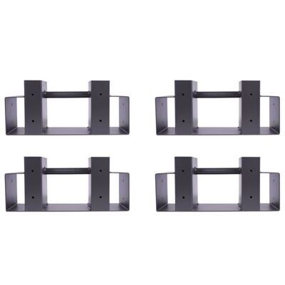 Holzstapelhilfe 4er Set schwarz
