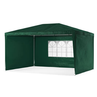 Gartenpavillon Partyzelt 3 x 4 m grün inkl. 4 Seitenwände