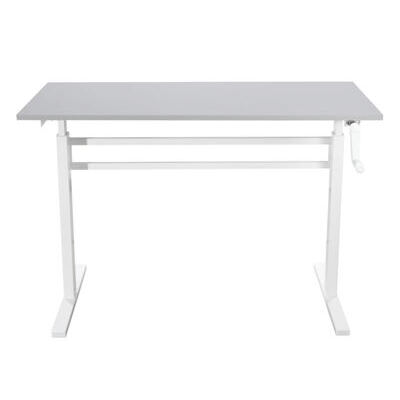 Stehpult manuell höhenverstellbar grau/weiss 120 x 60 cm