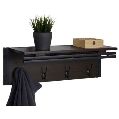 Wandgarderobe Regal 24x75x24cm 3D-Struktur dunkelbraun