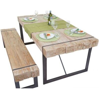 Esszimmertisch + 1x Sitzbank massiv ~ 180cm