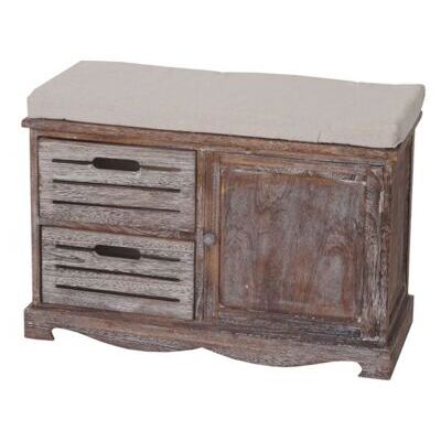 Sitzbank Ascoli Bank Kommode Shabby-Look Vintage 49x71x32cm