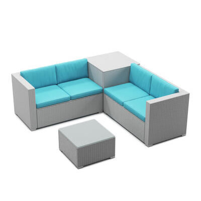 Kissenbezüge für Rattanlounge SAN MARINO türkis