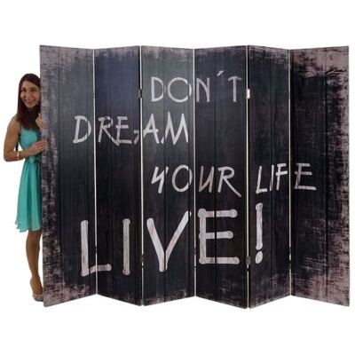 Foto Paravent Vintage Raumteiler Trennwand 180x240cm Spruch