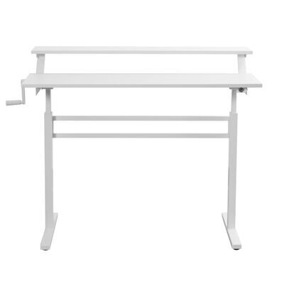 Stehpult 2 Ebenen manuell höhenverstellbar weiss 120 x 40 cm