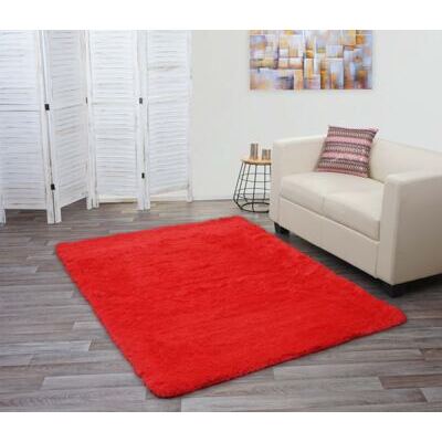 Teppich Shaggy Hochflor flauschig 200x140cm ~ rot