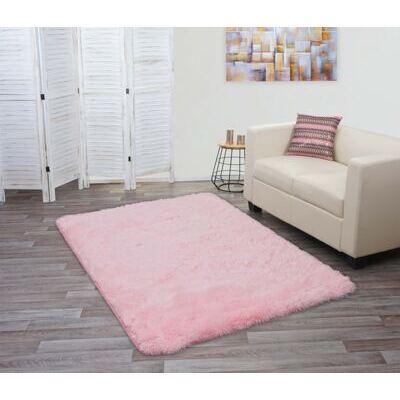 Teppich Shaggy Hochflor flauschig 200x140cm ~ rosa