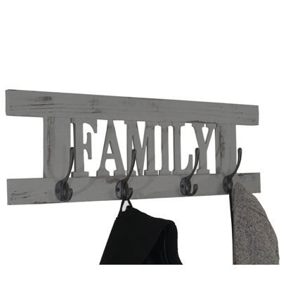 Wandgarderobe, Garderobe Family, Vintage grau shabby