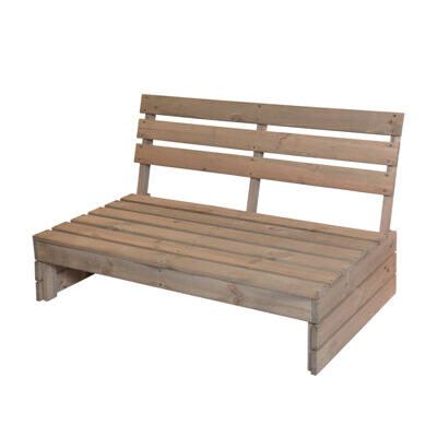 Gartenbank Naturholz 120 x 93.5 x 76.5 cm