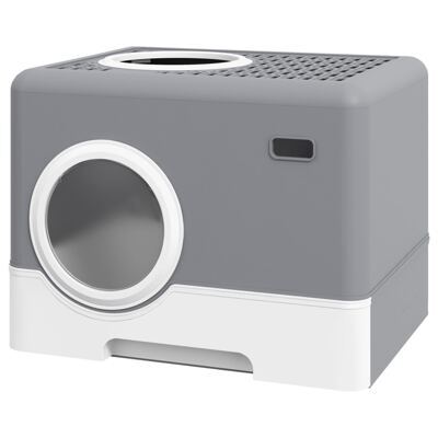 Katzentoilette Kunststoff bis 4kg 52x41x38.5cm Grau