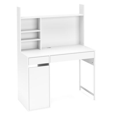 Schreibtisch EMIL mit Stauraum 105 x 50 x 140 cm weiss