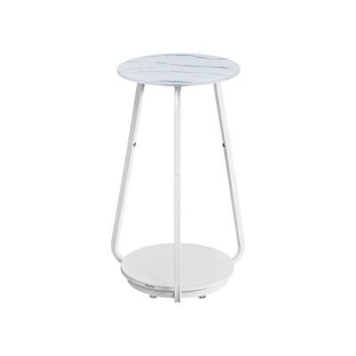 Nachttisch Beistelltisch rund mit Glas