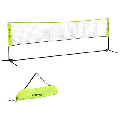 Badmintonnetz faltbar Höhenverstellbar Tragetasche Gelb