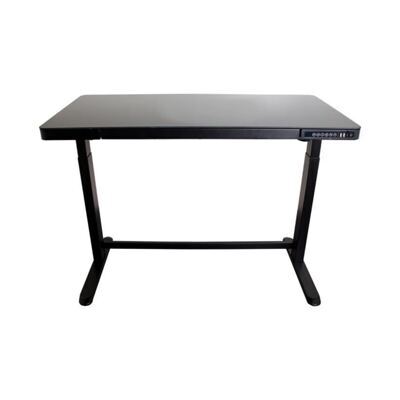 Contini höhenverstellbarer Bürotisch 1.2x0.6m schwarz Glas A