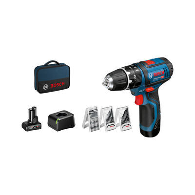 Bosch GSB 12V-15 Akku-Schlagbohrschrauber-Set mit Tasche