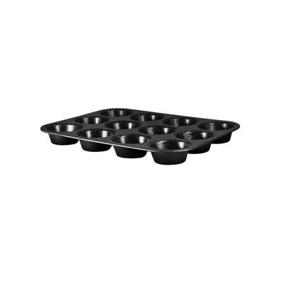 Berlinger Haus Muffin Backform für 12 Stk. 35x26.5x3cm Black Silver Collection