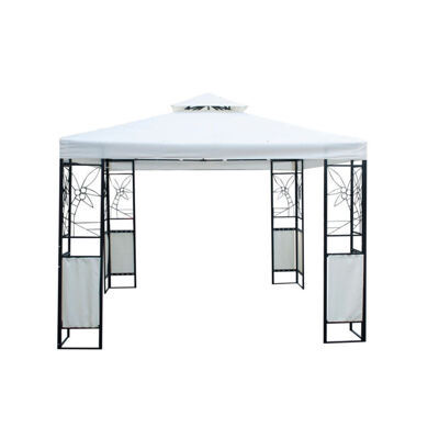 Gartenpavillon Gazebo 3 x 3 m weiss