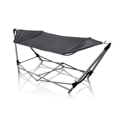 FS-STAR Hängematte faltbar 245 x 80 x 70cm grau
