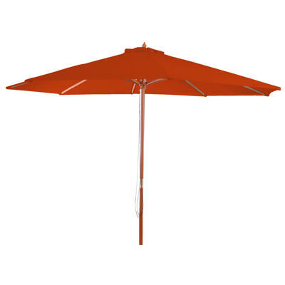 Sonnenschirm Florida Marktschirm Ø3m Holz terracotta