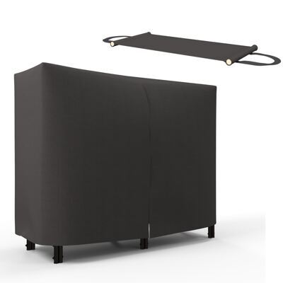 Kaminholzregal 120x36x99cm wasserabweisend mit Tragetasche Schwarz