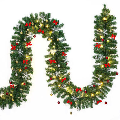 Weihnachtsgirlanden mit Deko Lichterkette 10m 160 x LED