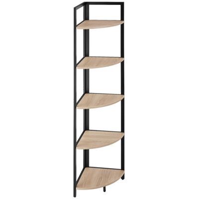 Eckregal Castlebar 30x30x150cm Industrial Holz hell, Eiche Sonoma