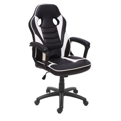 Bürostuhl  Racing Chair Gaming-Chair schwarz weiss