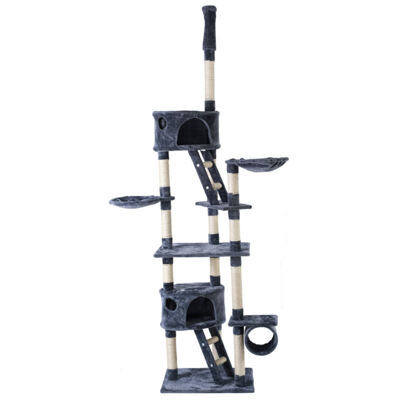 Katzenbaum deckenhoch 240 - 260 cm anthrazit