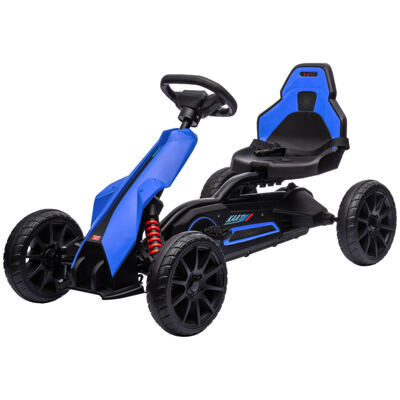 Gokart Kinderfahrzeug verstellbarer Sitz Handbremse 3-8 Jahre Blau