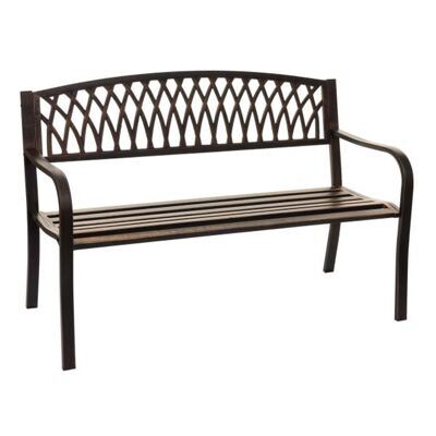 Gartenbank Metall 2 Sitzer vintage bronze 127cm