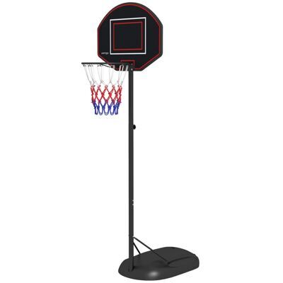 Basketballkorb höhenverstellbar 221-282cm für Erwachsene Schwarz