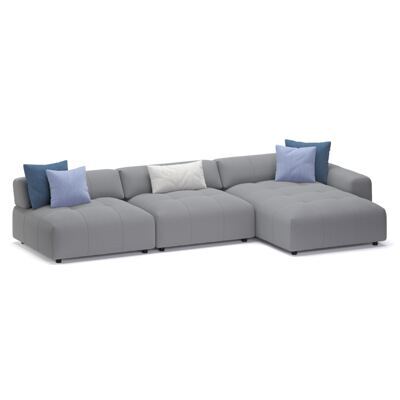 Ecksofa BONNIE rechts grau