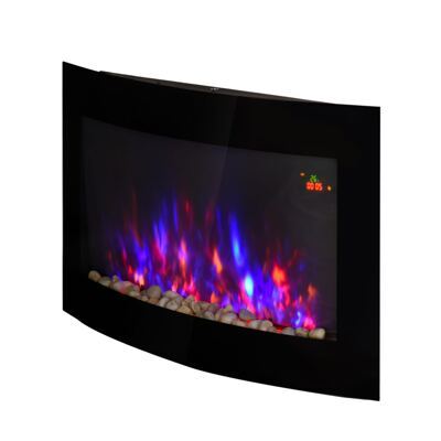 Wandkamin Wandheizung Heizung LED Flammeneffekt in 7 Farben